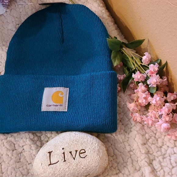 Ocean blue carhartt beanie Clearance